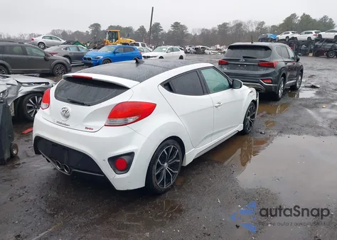 2013 Hyundai Veloster Turbo W/Blue из США, поврежденный, VIN KMHTC6AE0DU180267